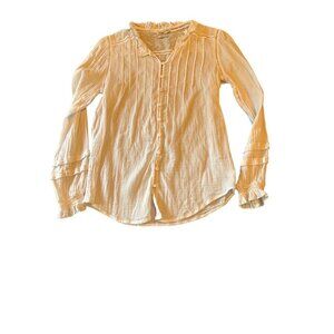 Faherty Womens Organic Cotton Button-Down Blouse S